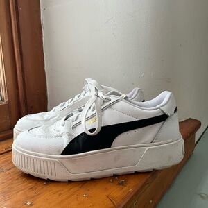Puma White Sneakers with Black Accent